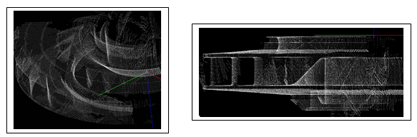 Two views of your scanned data prior to reading it into your native CAD design software for analysis or remanufacturing.
