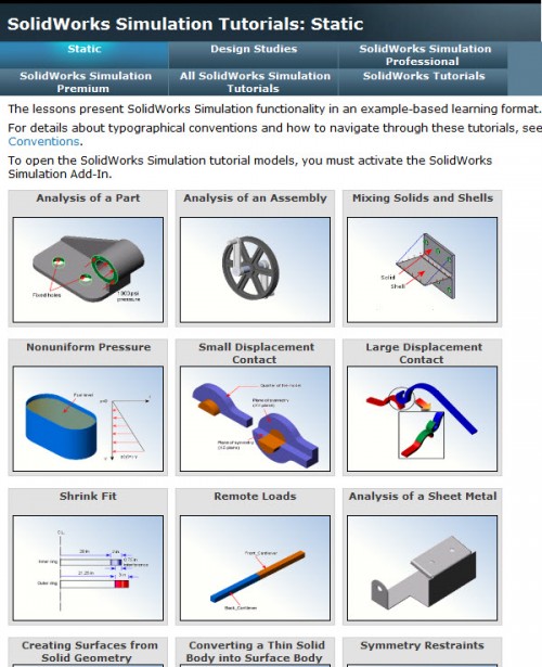 SolidWorks Simulation Tutorials