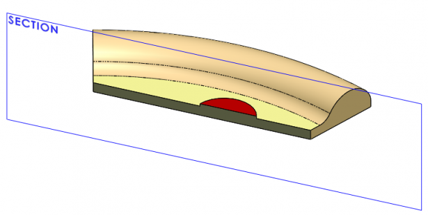 Cross Section of 3D CAD Pizza