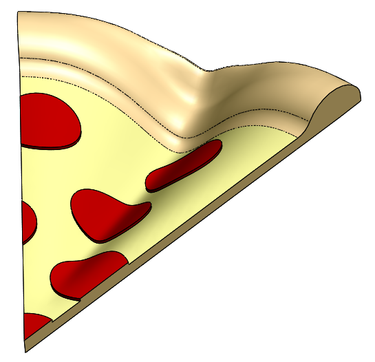 Pinched Pizza 3D CAD Model