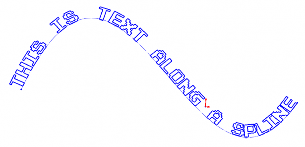 Sketch Text Sample Text along Spline