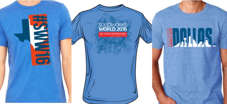 Introducing Your SOLIDWORKS World 2016 T-Shirts