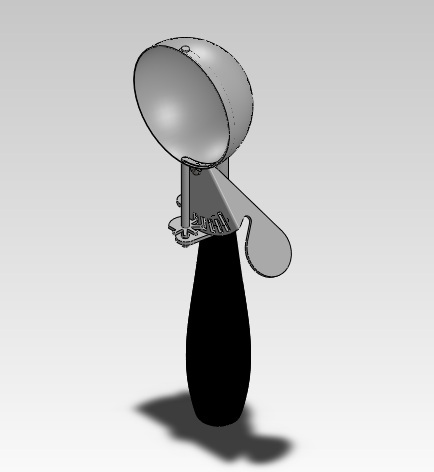 Mechanical Ice Cream Scoop in SolidWorks