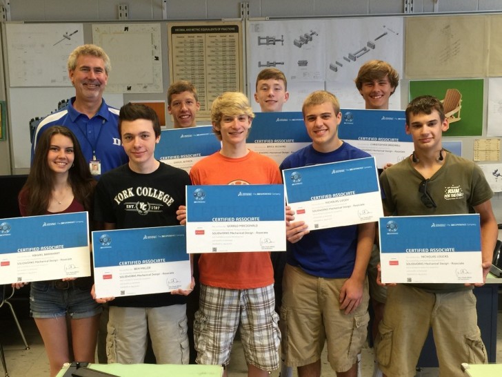 Dallastown Area HS Students Achieve SOLIDWORKS Certification and Job