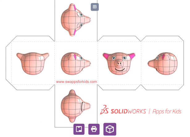 SOLIDWORKS Apps for Kids cube print