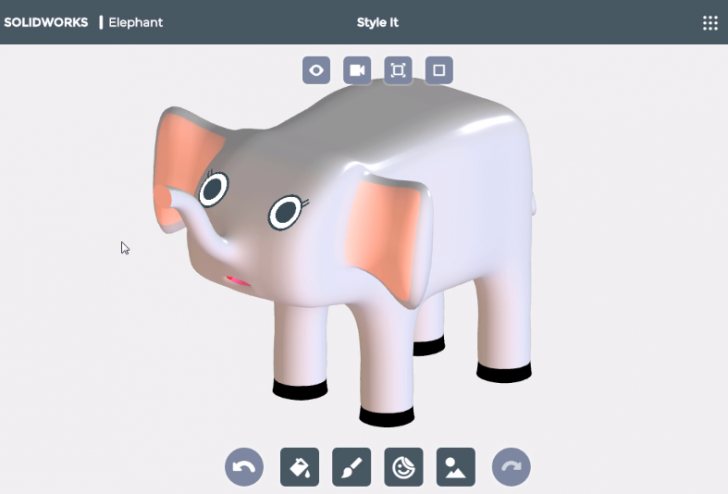 SOLIDWORKS Apps for Kids How-To: Style an Elephant