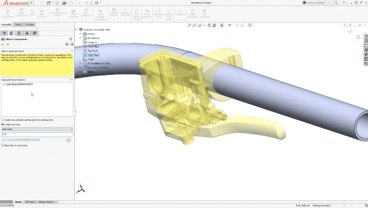 SOLIDWORKS Tech Tip: Creating Left and Right Hand Version of Components