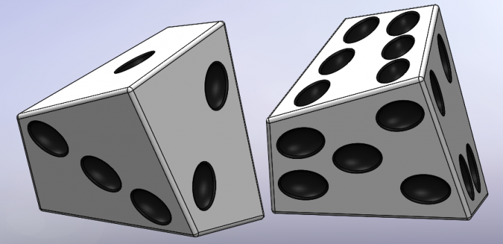 Getting Lucky with SOLIDWORKS: Creating a Skew Pair of Dice