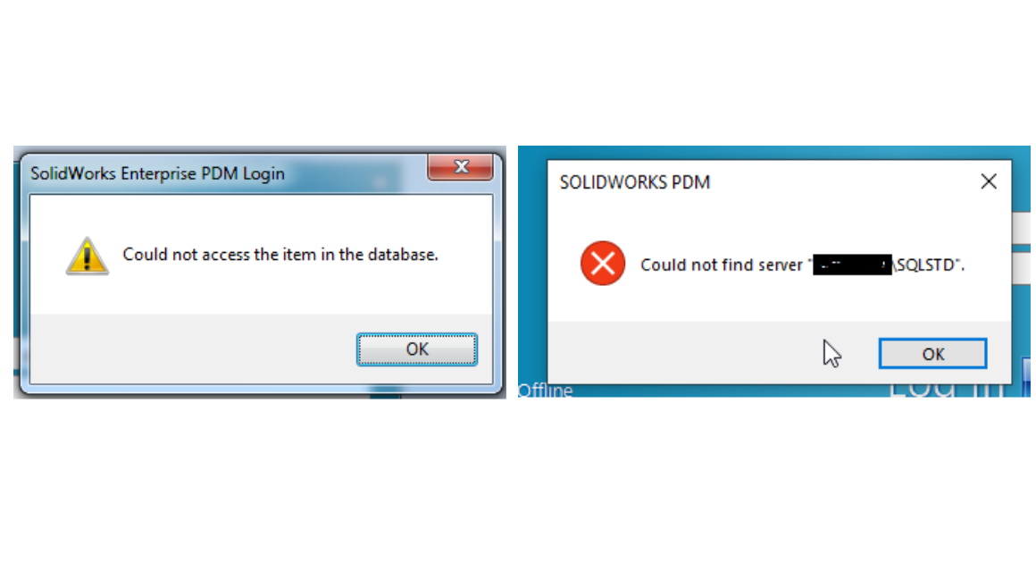 solidworks database not found